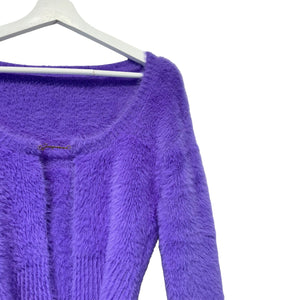 La Maille Pablo Cardigan Sweater Purple Size 40