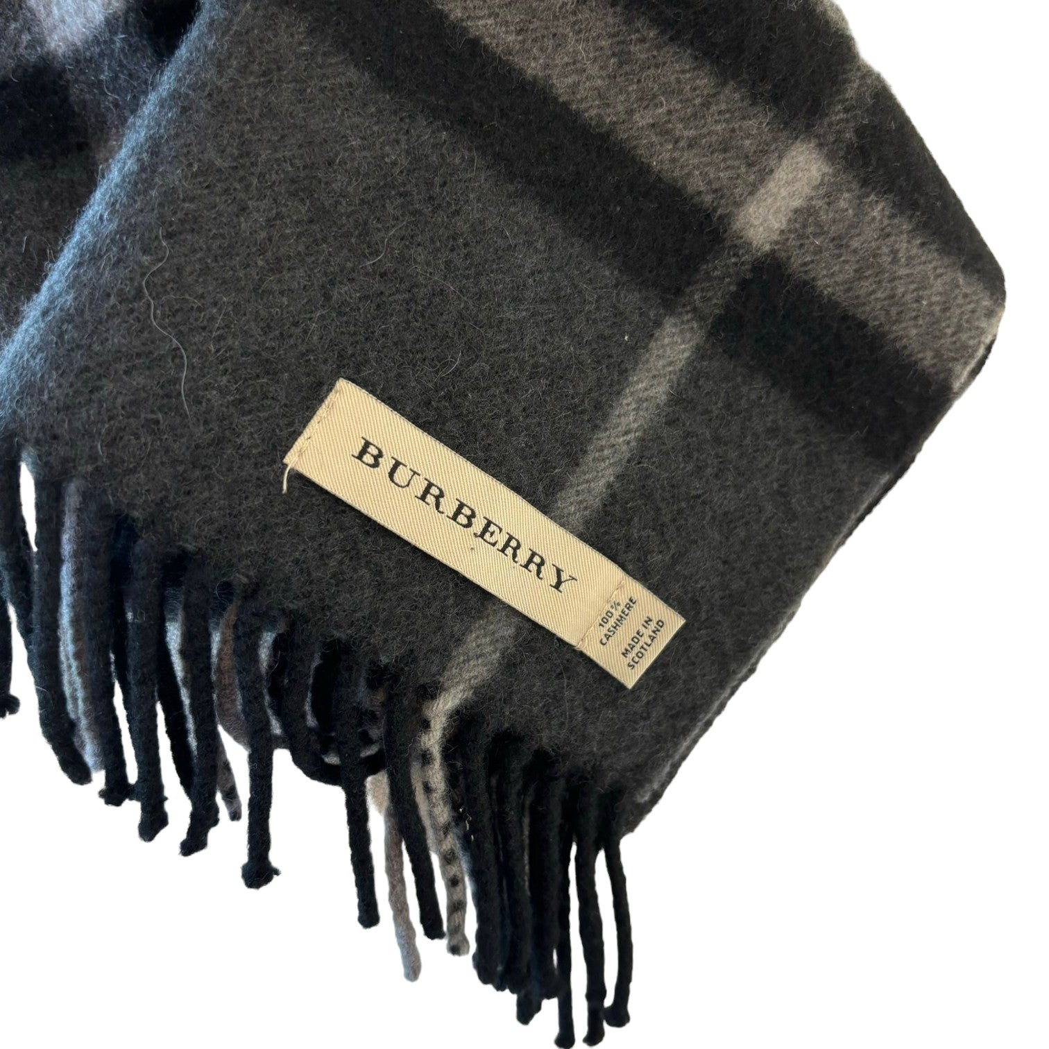 Burberry black and grey scarf on sale