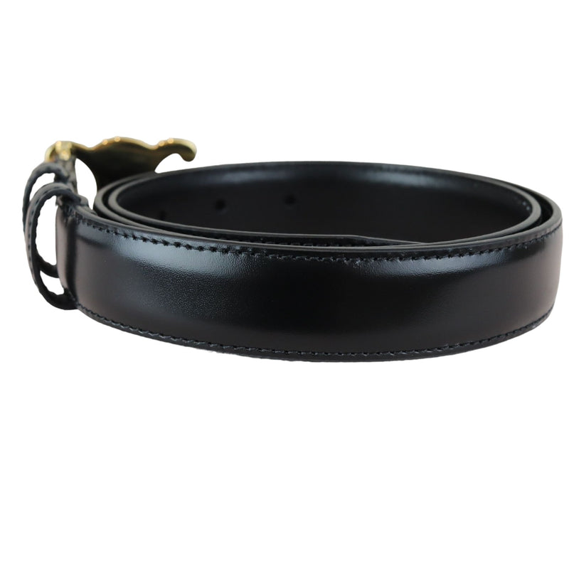 Macadam Buckle Belt Leather Black Size 80 GHW