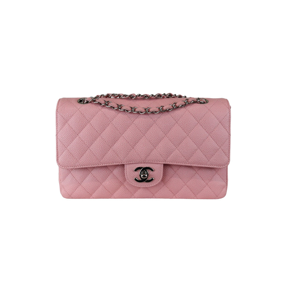 Rare Double Flap Medium Caviar Quilted Pink SHW