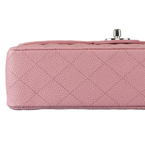 Rare Double Flap Medium Caviar Quilted Pink SHW