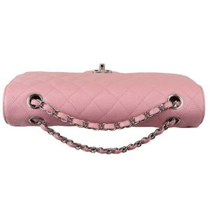 Rare Double Flap Medium Caviar Quilted Pink SHW