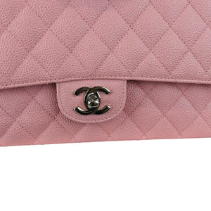 Rare Double Flap Medium Caviar Quilted Pink SHW