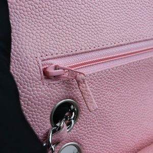 Rare Double Flap Medium Caviar Quilted Pink SHW