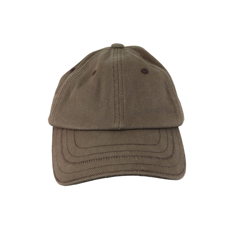 Men Baseball Cap Cotton Brown Size 56