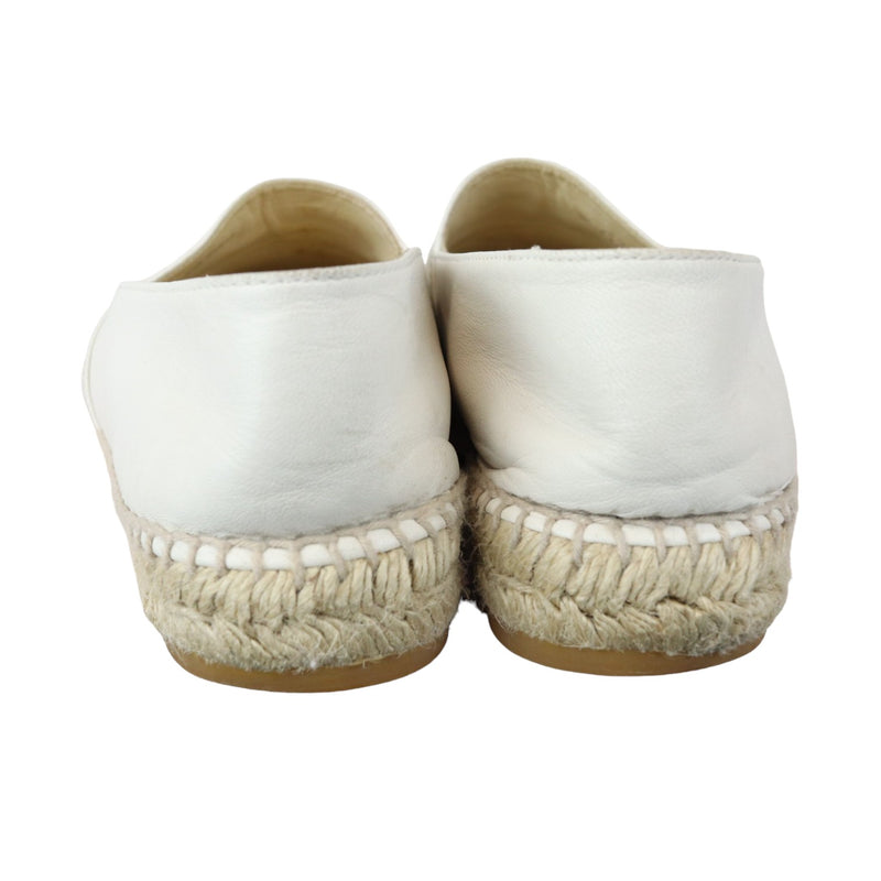 CC Espadrilles Lambskin White Black Size 37