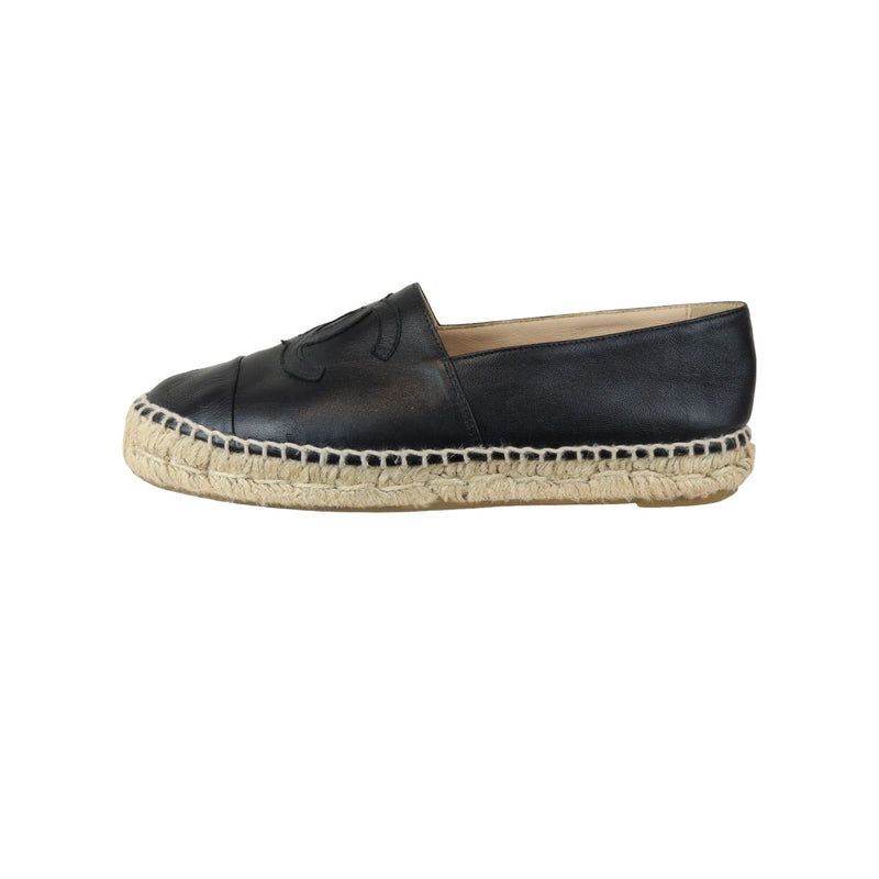 CC Espadrilles Lambskin Black Size 37