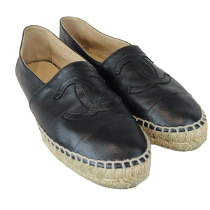 CC Espadrilles Lambskin Black Size 37