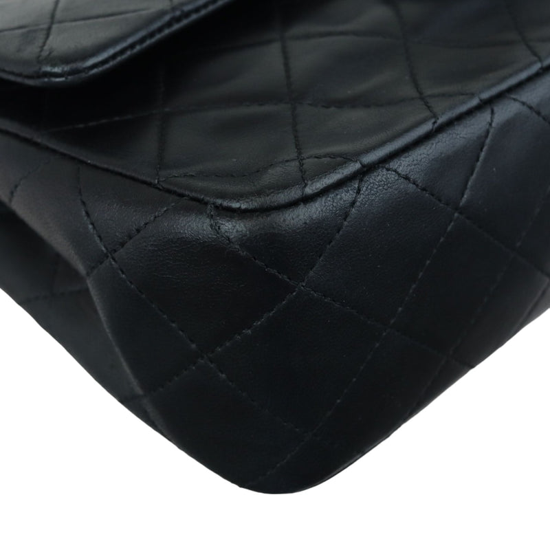 Vintage Double Flap Small Lambskin Quilted Black GHW