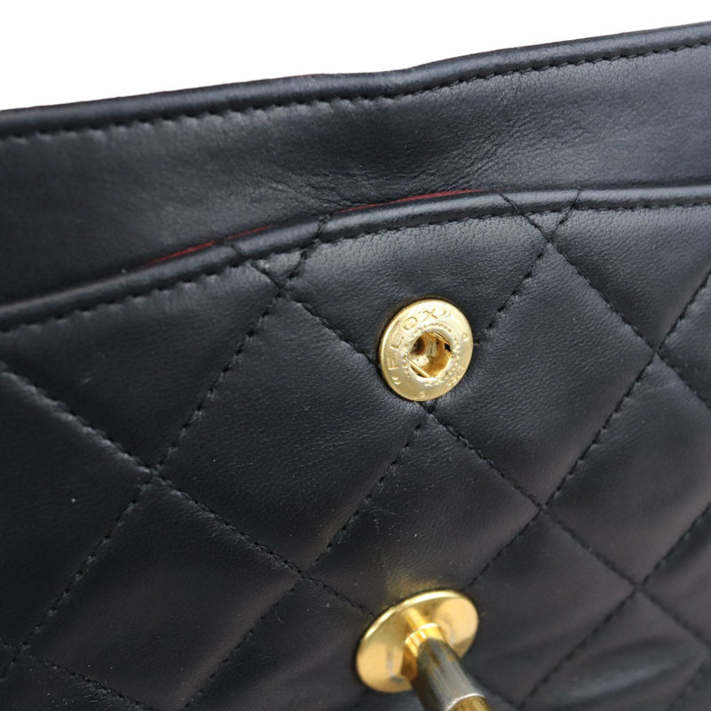 Vintage Double Flap Small Lambskin Quilted Black GHW