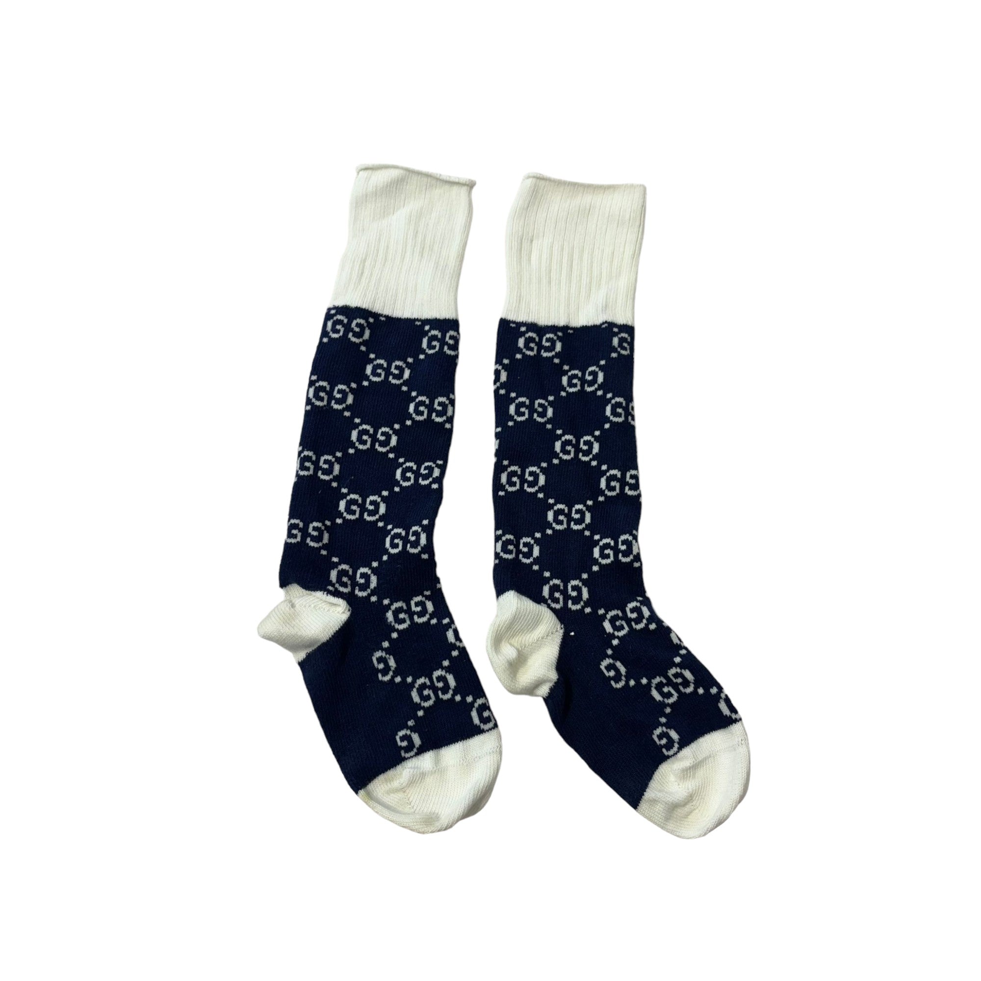 GUCCI kids 2024 socks Navy and white