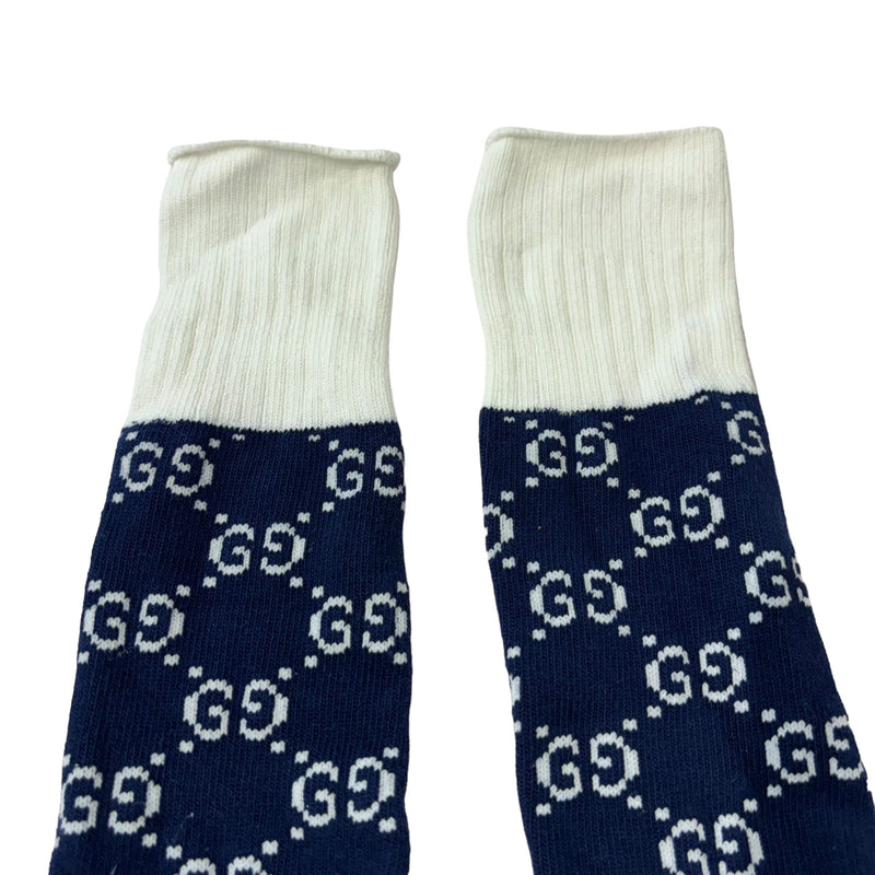 GG Supreme Knit Socks Cotton Navy Blue