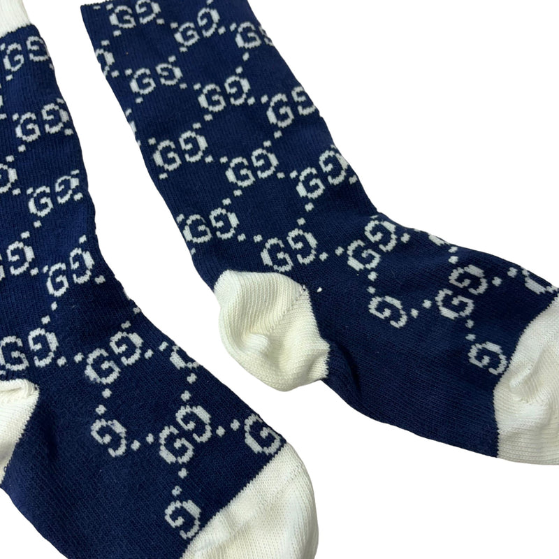 GG Supreme Knit Socks Cotton Navy Blue