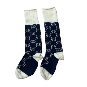 GG Supreme Knit Socks Cotton Navy Blue