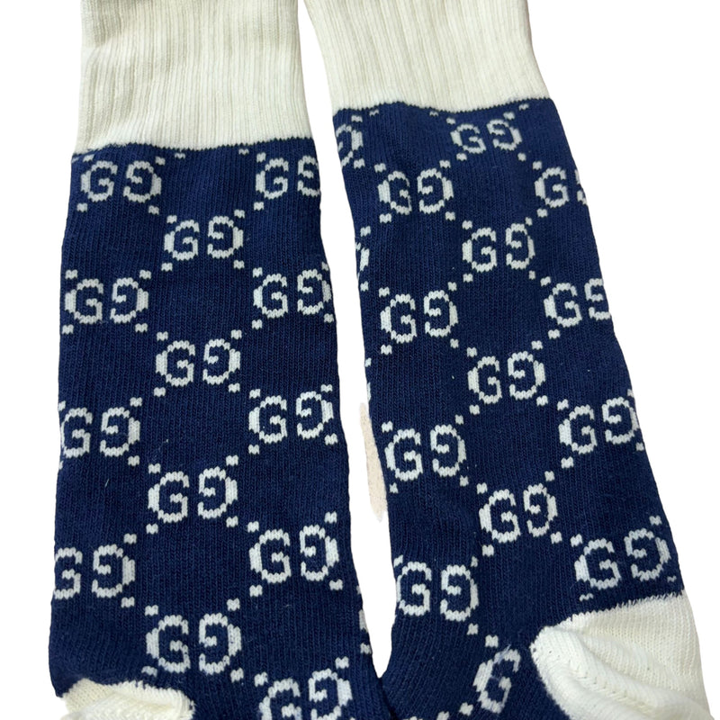 GG Supreme Knit Socks Cotton Navy Blue