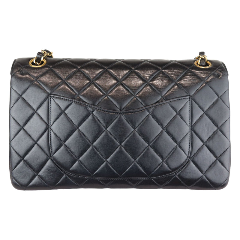 Vintage Double Flap Medium Lambskin Quilted Black GHW