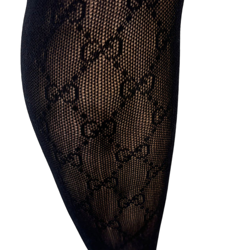 Stretch knitted Interlocking GG Tights Black