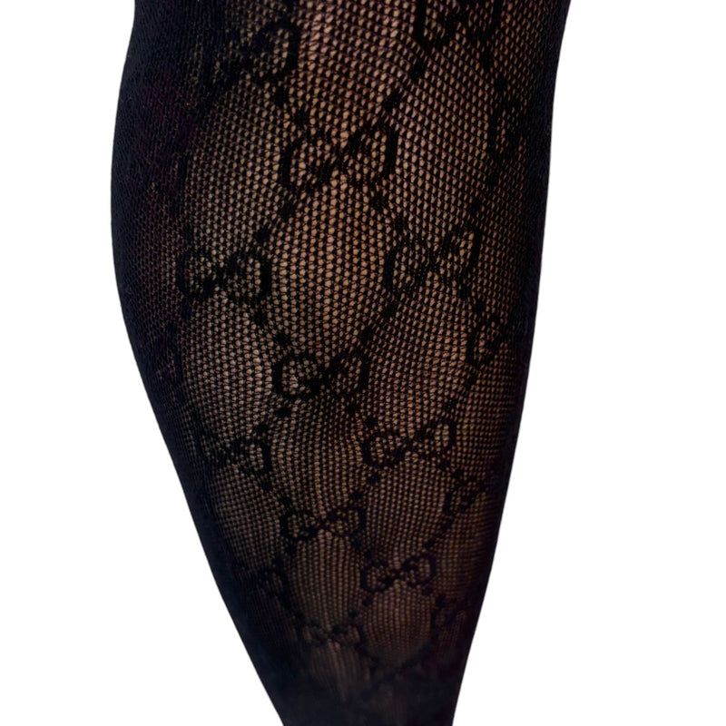 Stretch knitted Interlocking GG Tights Black