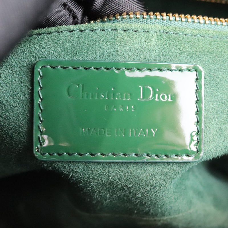 Lady Dior Medium Patent Green GHW