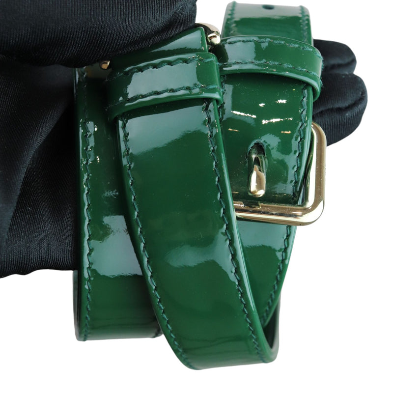 Lady Dior Medium Patent Green GHW