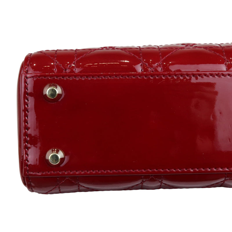 Lady Dior Patent Cannage Mini Red GHW