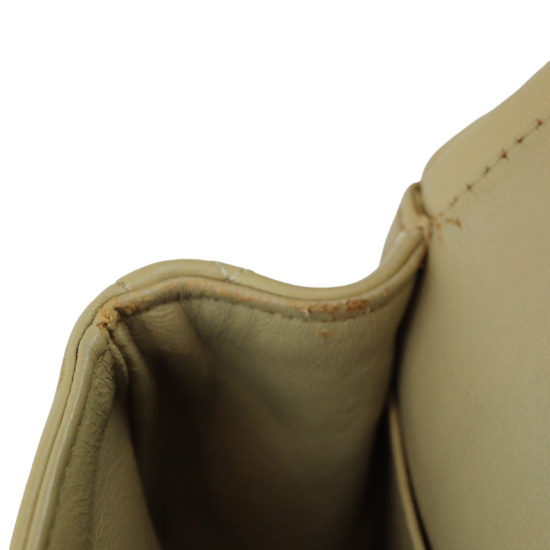 Vintage Classic Double Flap Medium Lambskin Beige GHW