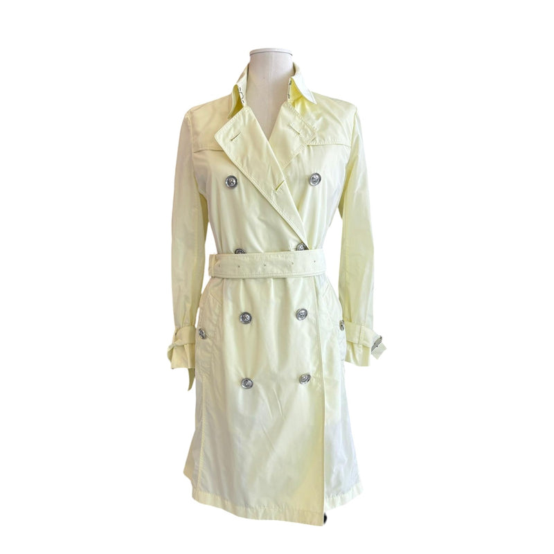 Trench Coat Nylon Light Yellow Size 38