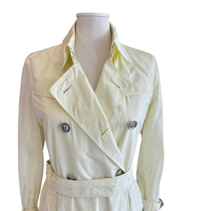 Trench Coat Nylon Light Yellow Size 38