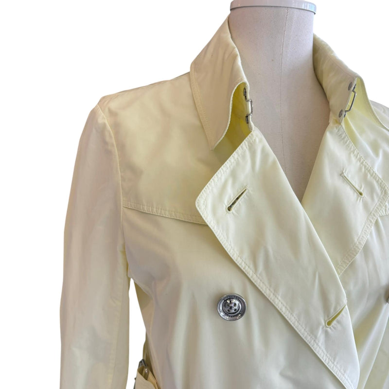 Trench Coat Nylon Light Yellow Size 38