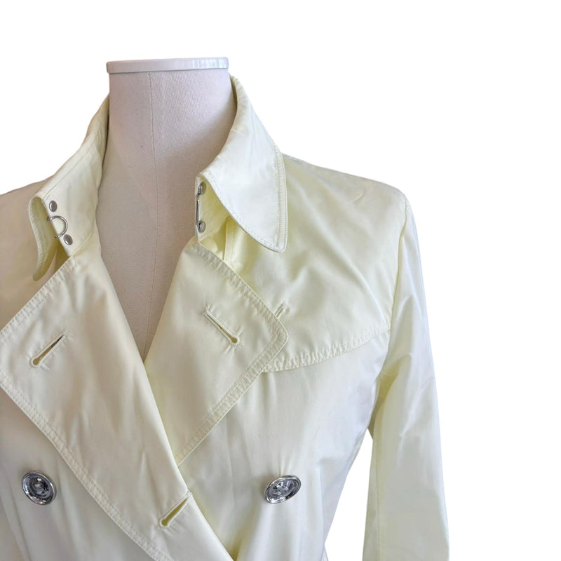 Trench Coat Nylon Light Yellow Size 38