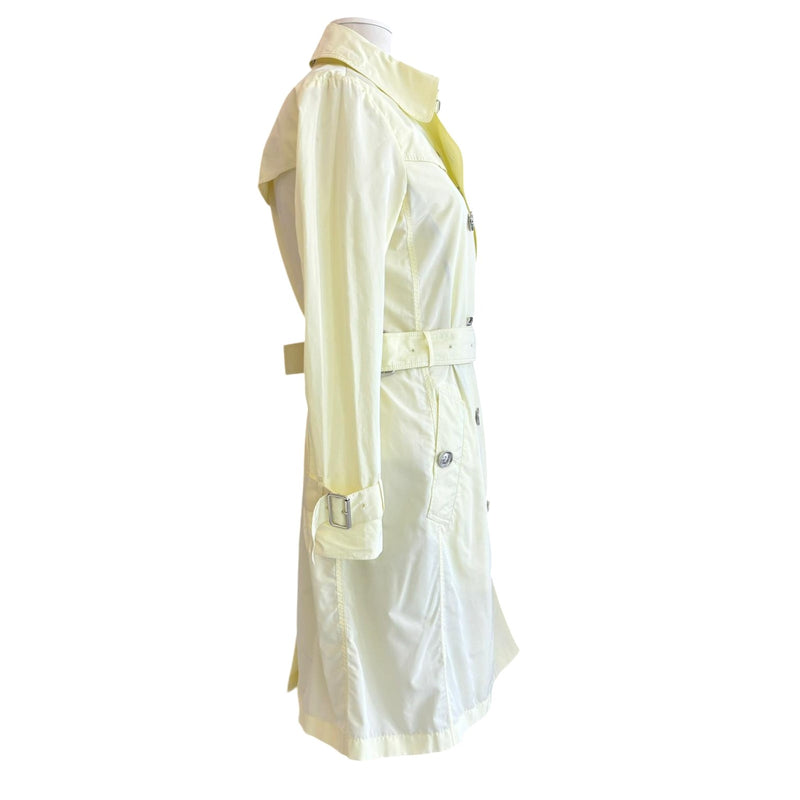 Trench Coat Nylon Light Yellow Size 38