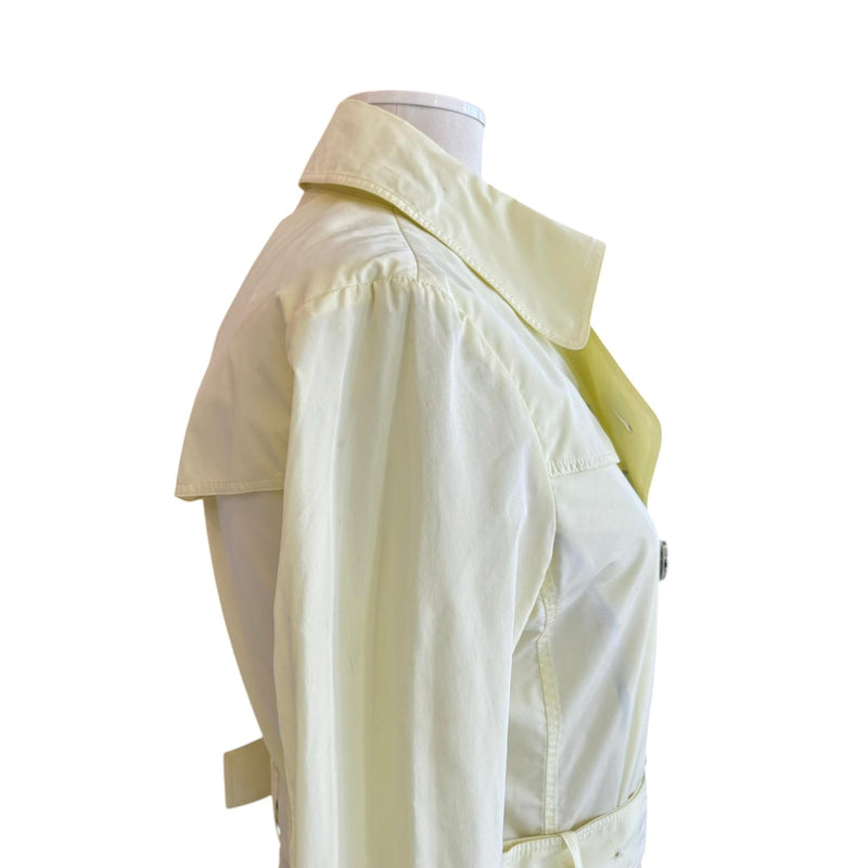 Trench Coat Nylon Light Yellow Size 38