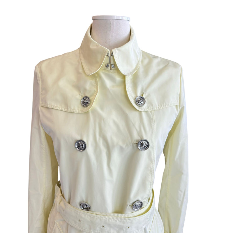 Trench Coat Nylon Light Yellow Size 38