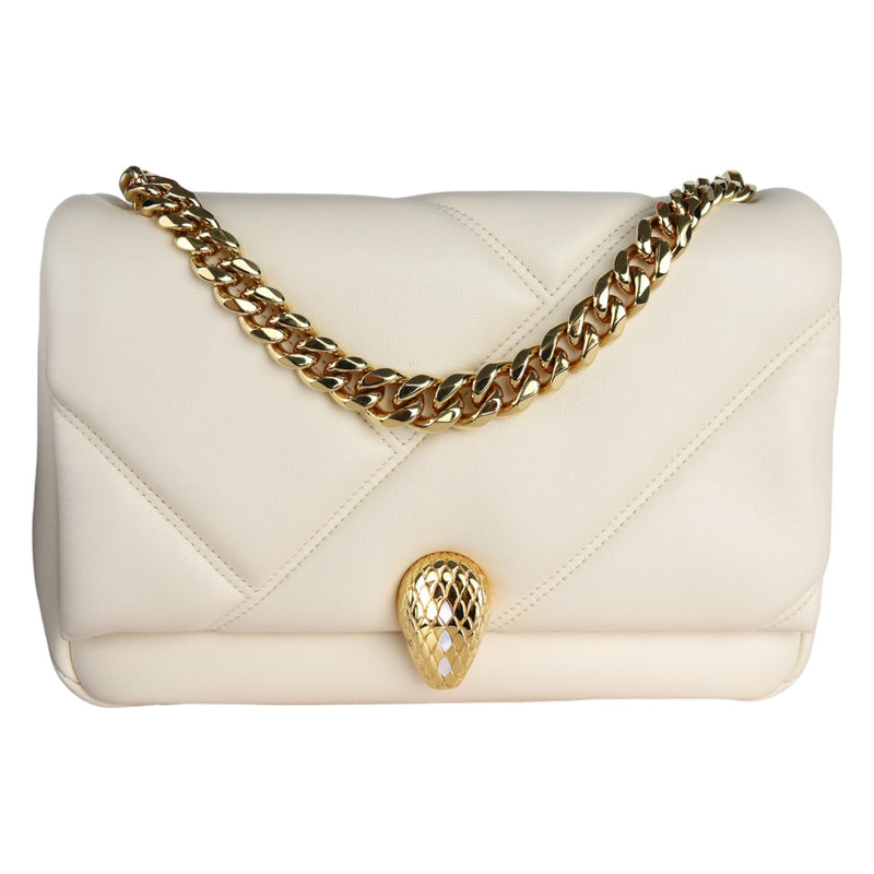 Serpenti Cabochon Small Crossbody Calfskin Ivory GHW