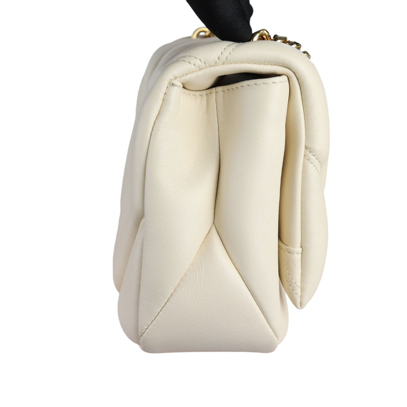 Serpenti Cabochon Small Crossbody Calfskin Ivory GHW