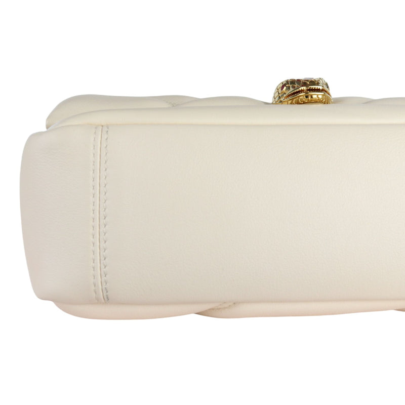 Serpenti Cabochon Small Crossbody Calfskin Ivory GHW