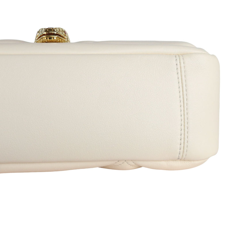 Serpenti Cabochon Small Crossbody Calfskin Ivory GHW