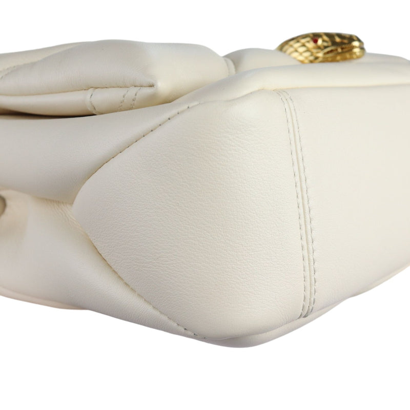 Serpenti Cabochon Small Crossbody Calfskin Ivory GHW