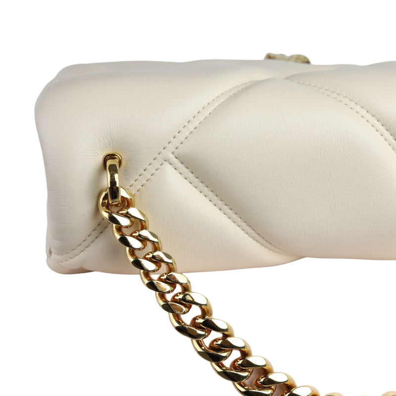 Serpenti Cabochon Small Crossbody Calfskin Ivory GHW