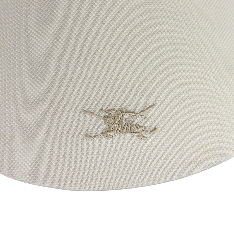 Golf Knight Logo Visor Hat Nova Check Chalk Cotton White