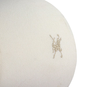 Golf Knight Logo Visor Hat Nova Check Chalk Cotton White