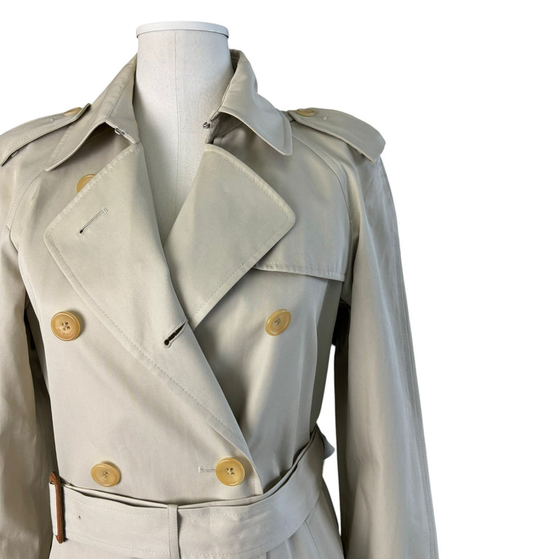 Trench Coat Cotton Beige Size 38