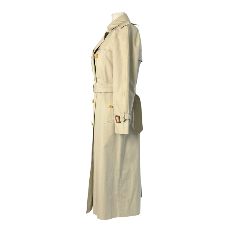 Trench Coat Cotton Beige Size 38