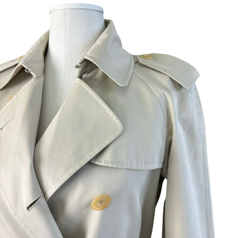 Trench Coat Cotton Beige Size 38