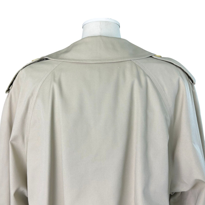 Trench Coat Cotton Polyester Beige Size Medium