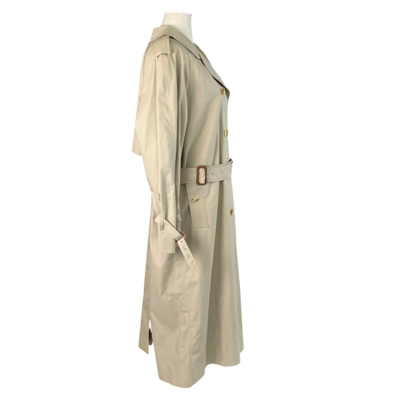 Trench Coat Cotton Polyester Beige Size Medium