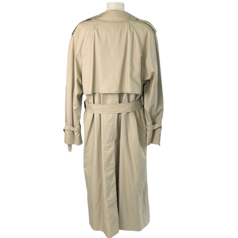 Trench Coat Cotton Polyester Beige Size Medium