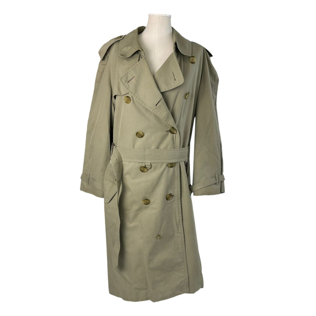 Trench Coat Cotton Beige Size Medium