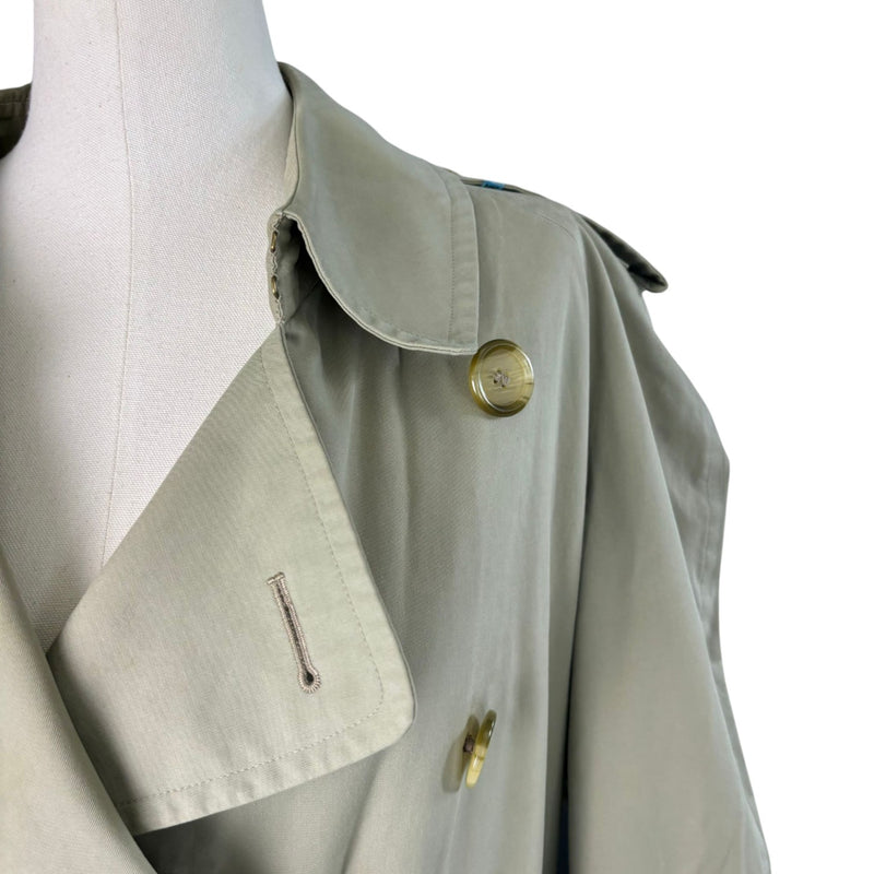 Trench Coat Cotton Beige Size Medium