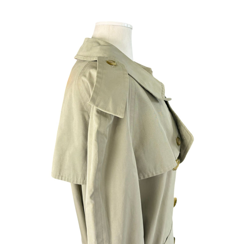 Trench Coat Cotton Beige Size Medium